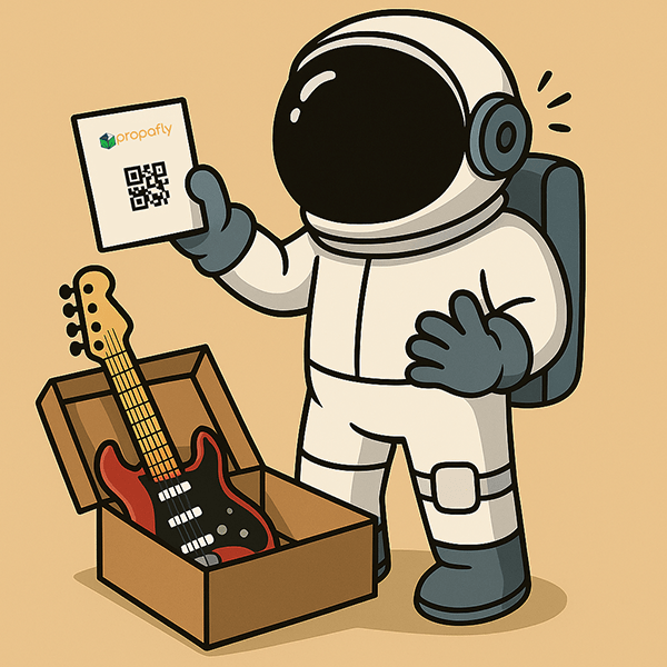 Customer gets a flyer with QR code